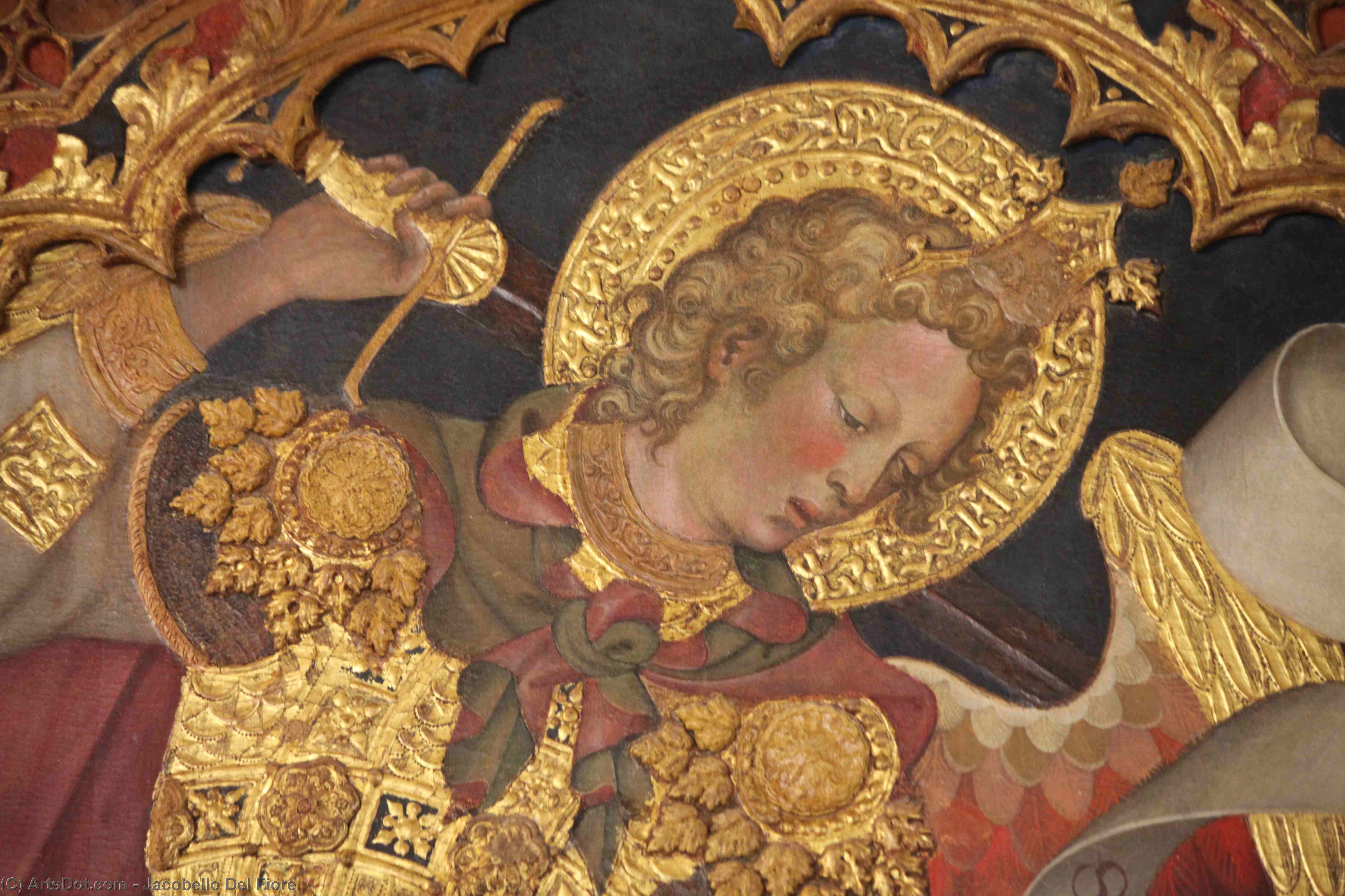 The Archangel Gabriel Jacobello Del Fiore (triptych Of Justice)(detail) — Jacobello Del Fiore