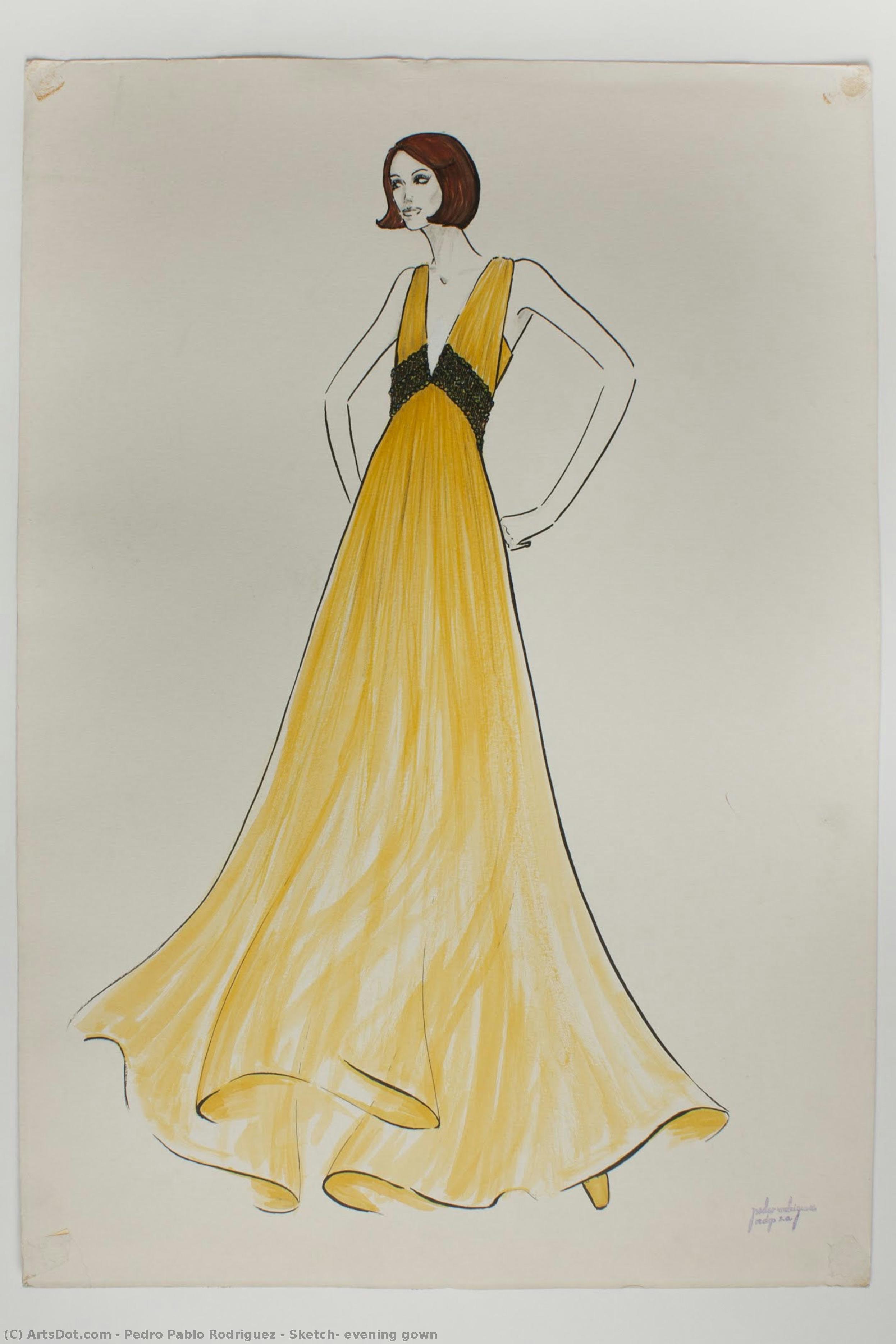 Sketch, Evening Gown — Pedro Pablo Rodriguez
