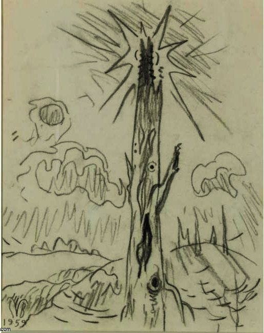 Dead Tree And Sunburst — Charles Burchfield