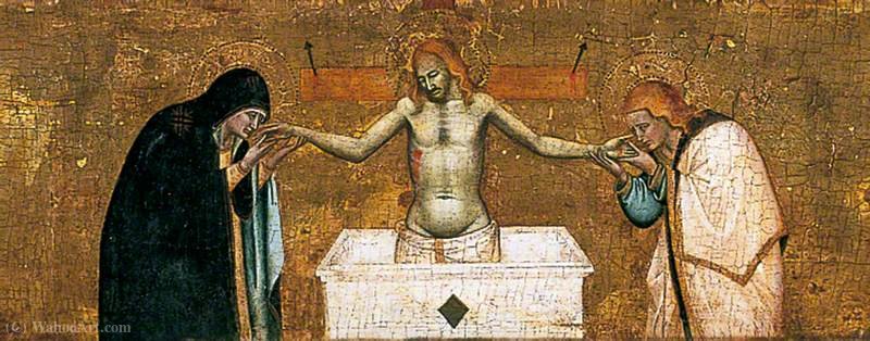 The Dead Christ With The Virgin And St John — Master Of San Lucchese