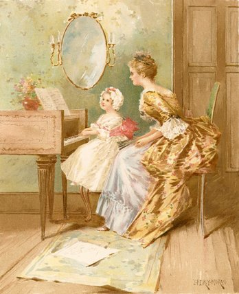 The Harpsichord Lesson — Edward Moran