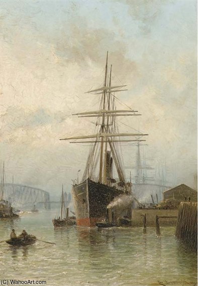 The Bustling Port Of Rotterdam — Cornelis Christiaan Dommelshuizen