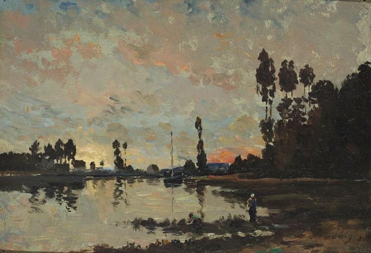 Soleil Couchant Sur L'oise — Charles-françois Daubigny
