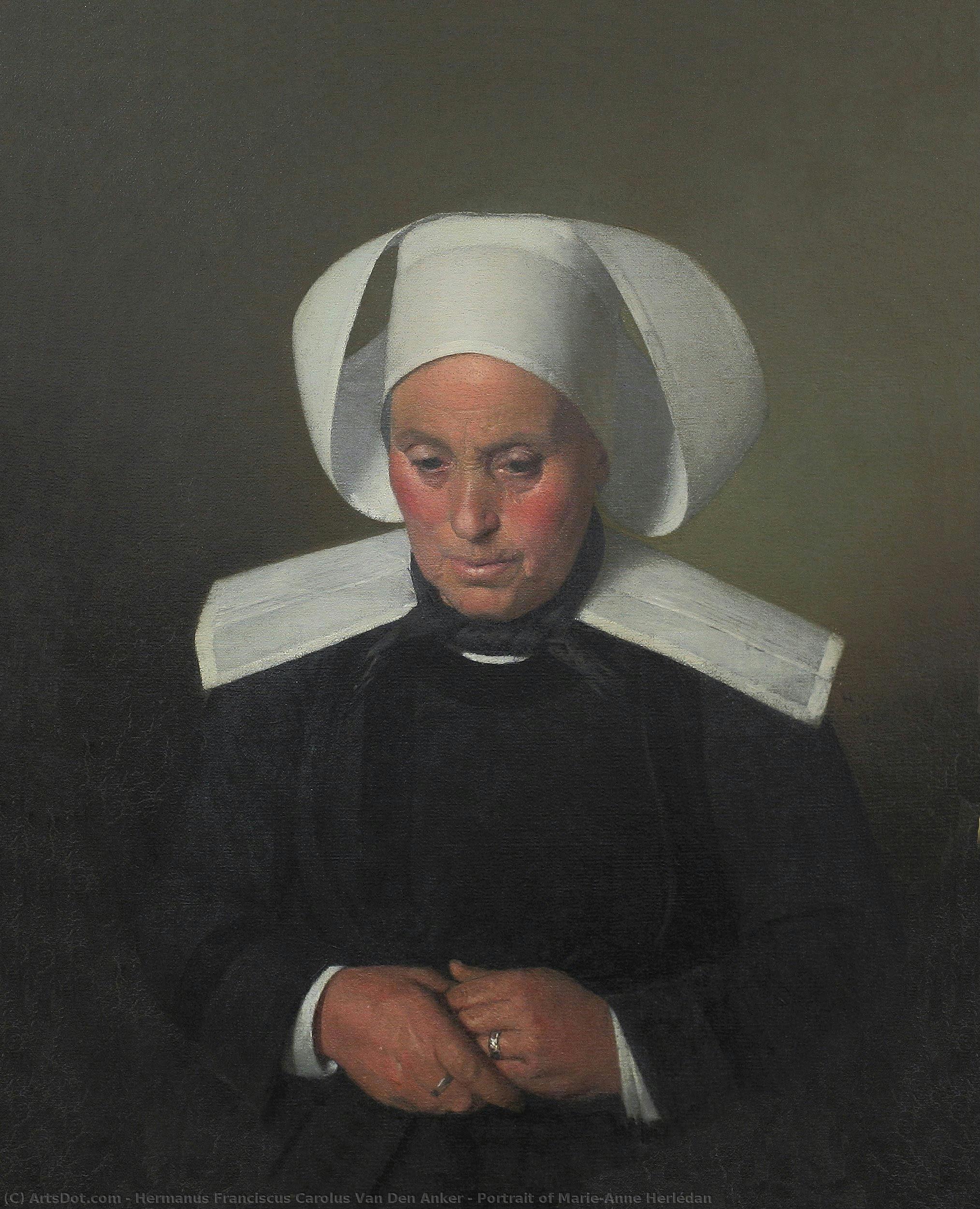 Portrait Of Marie-anne Herlédan — Hermanus Franciscus Carolus Van Den Anker