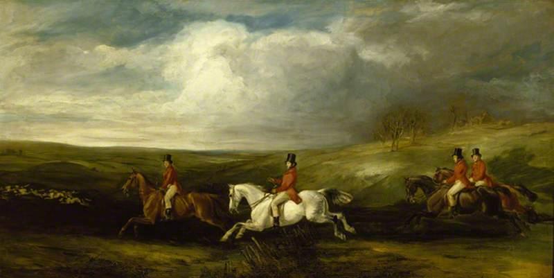 The Four Sons Of Baron Nathan Mayer De Rothschild Following Hounds (also Known As Full Cry) — Sir Francis Grant