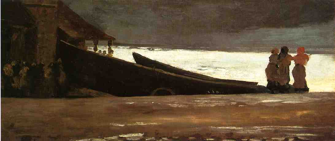 Watching A Storm On The English Coast — Winslow Homer