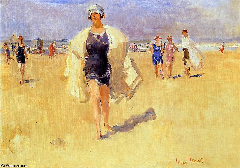 Lady On The Beach Of Viareggio Sun — Isaac Lazarus Israels