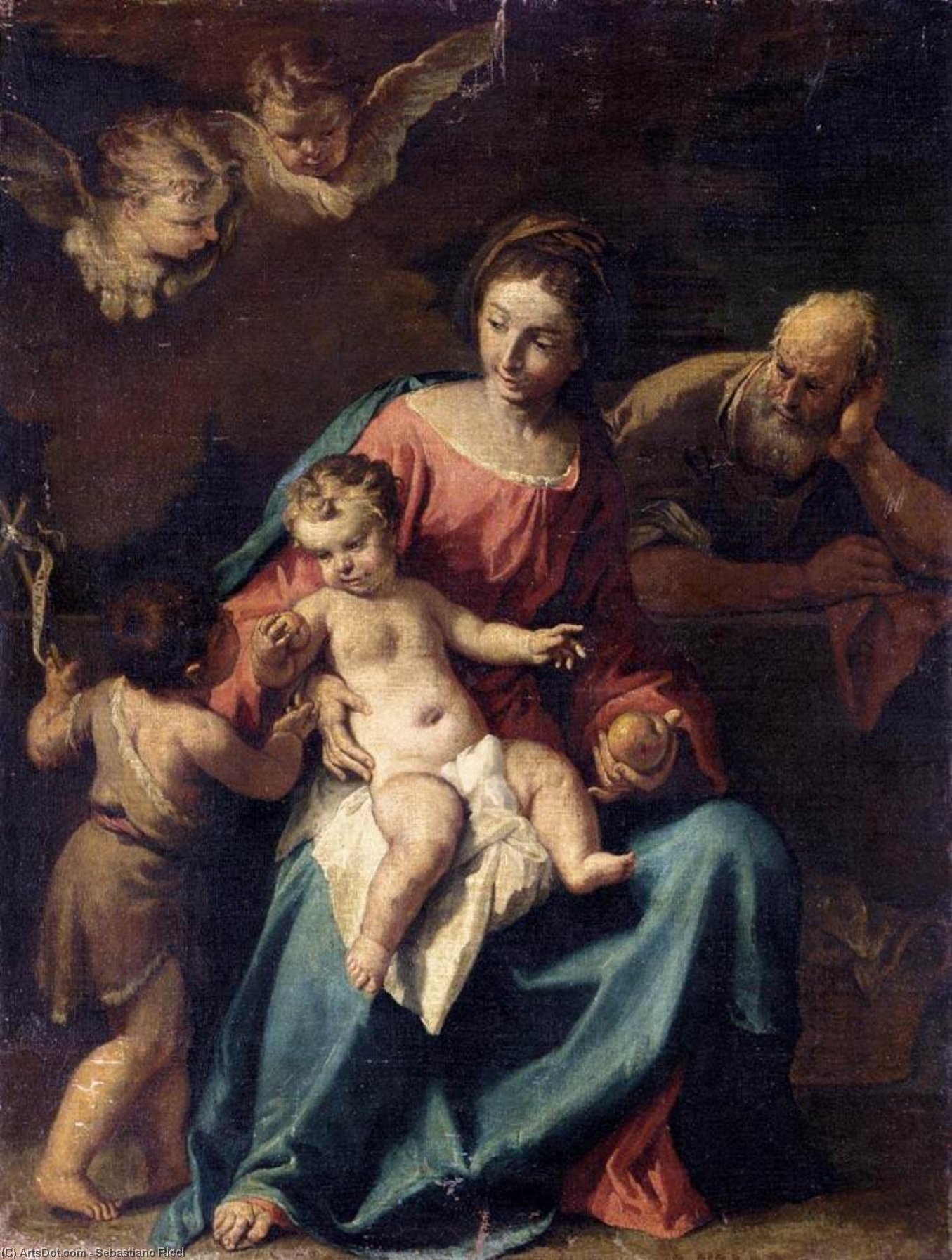 Holy Family With The Infant St John The Baptist — Sebastiano Ricci