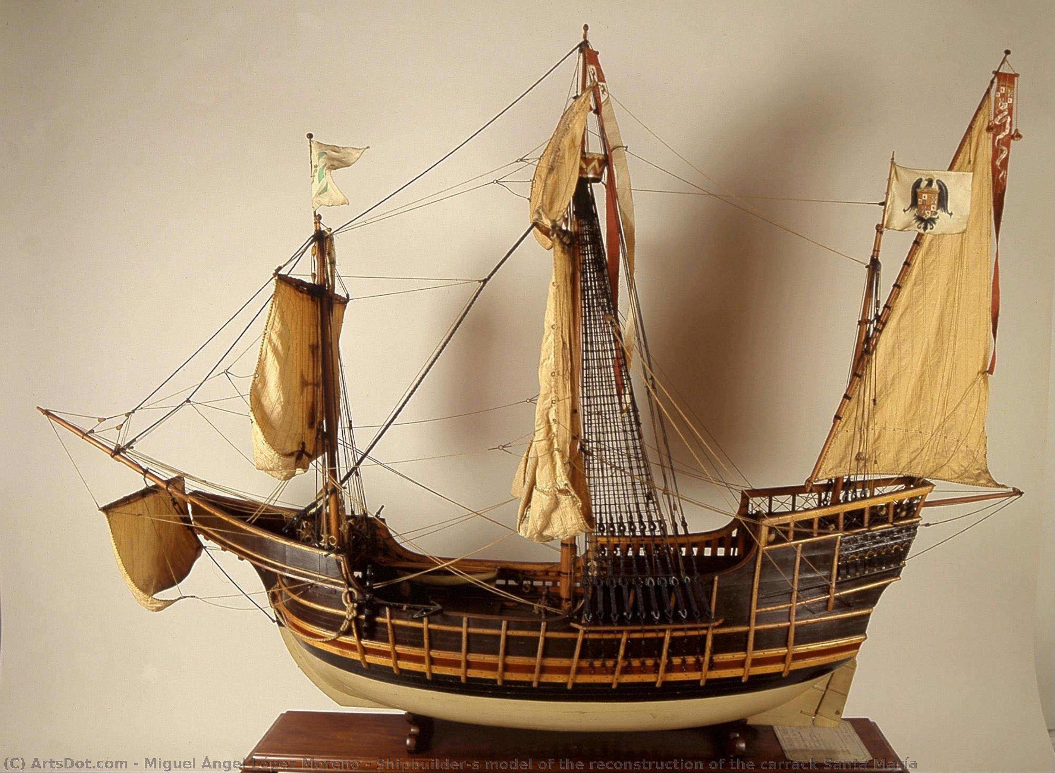 Shipbuilder’s Model Of The Reconstruction Of The Carrack Santa María — Miguel Ángel López Moreno