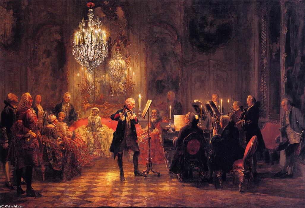 The Flute Concert Of Frederick The Great At Sanssouci — Adolph Von Menzel
