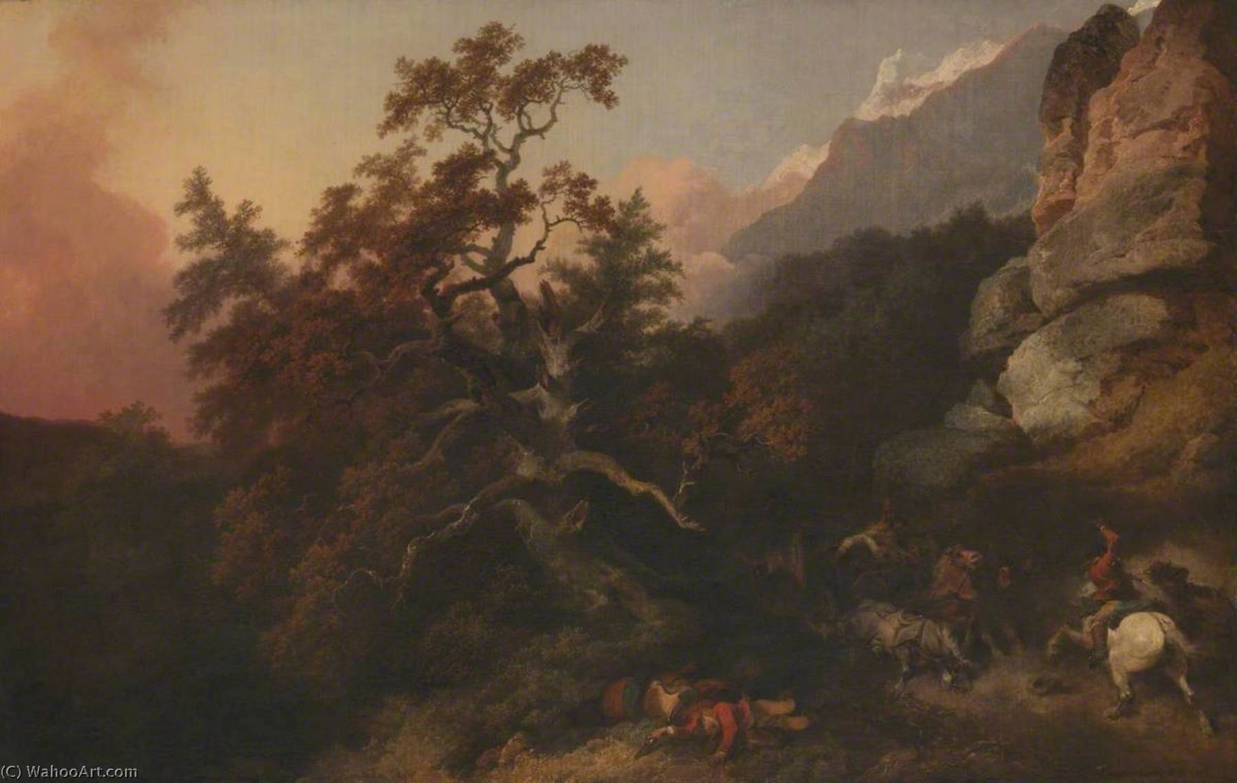 Travellers Attacked By Banditti — Philip James De Loutherbourg