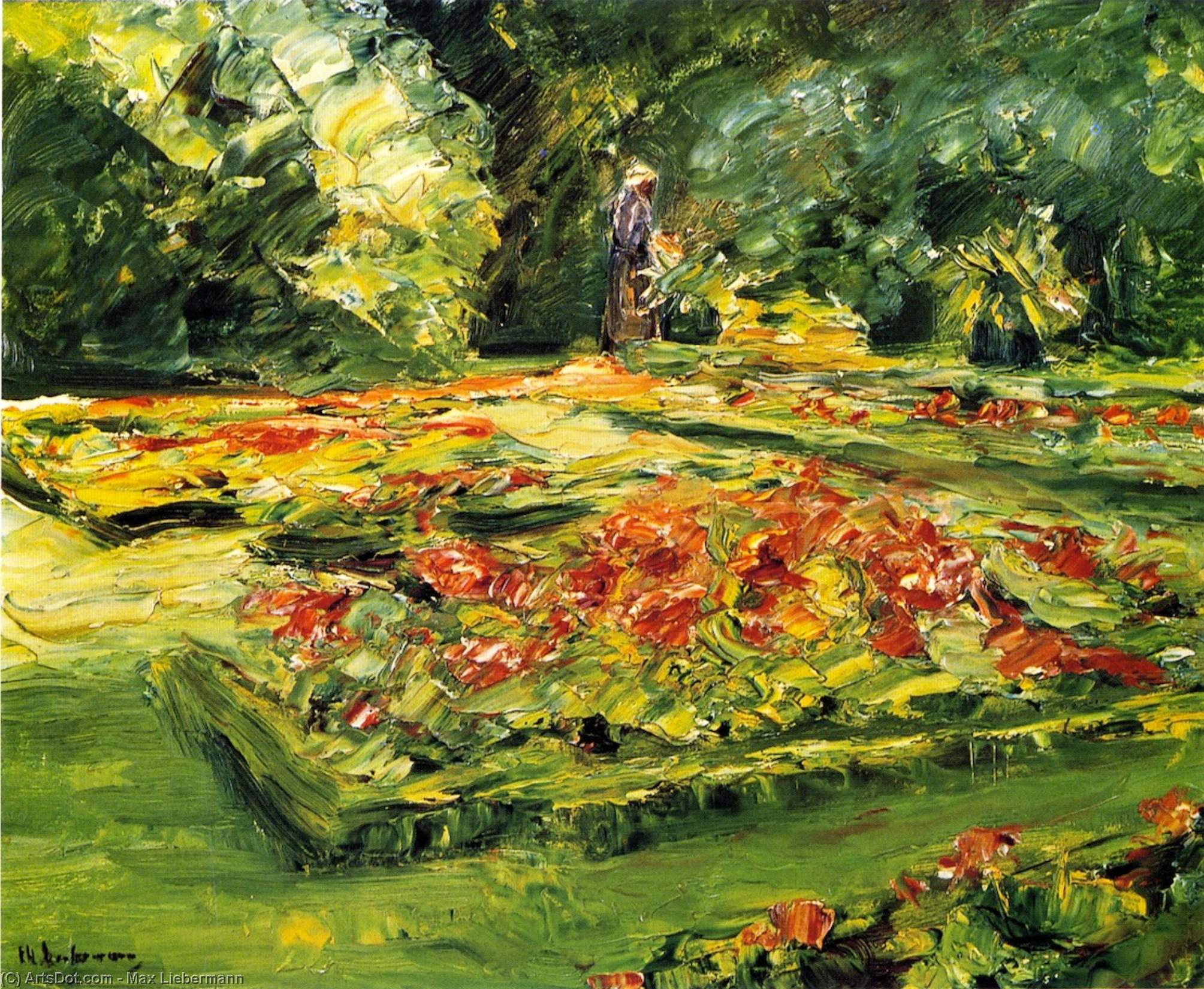 Flower Terrace In The Wannsee Garden, Facing East — Макс Либерман