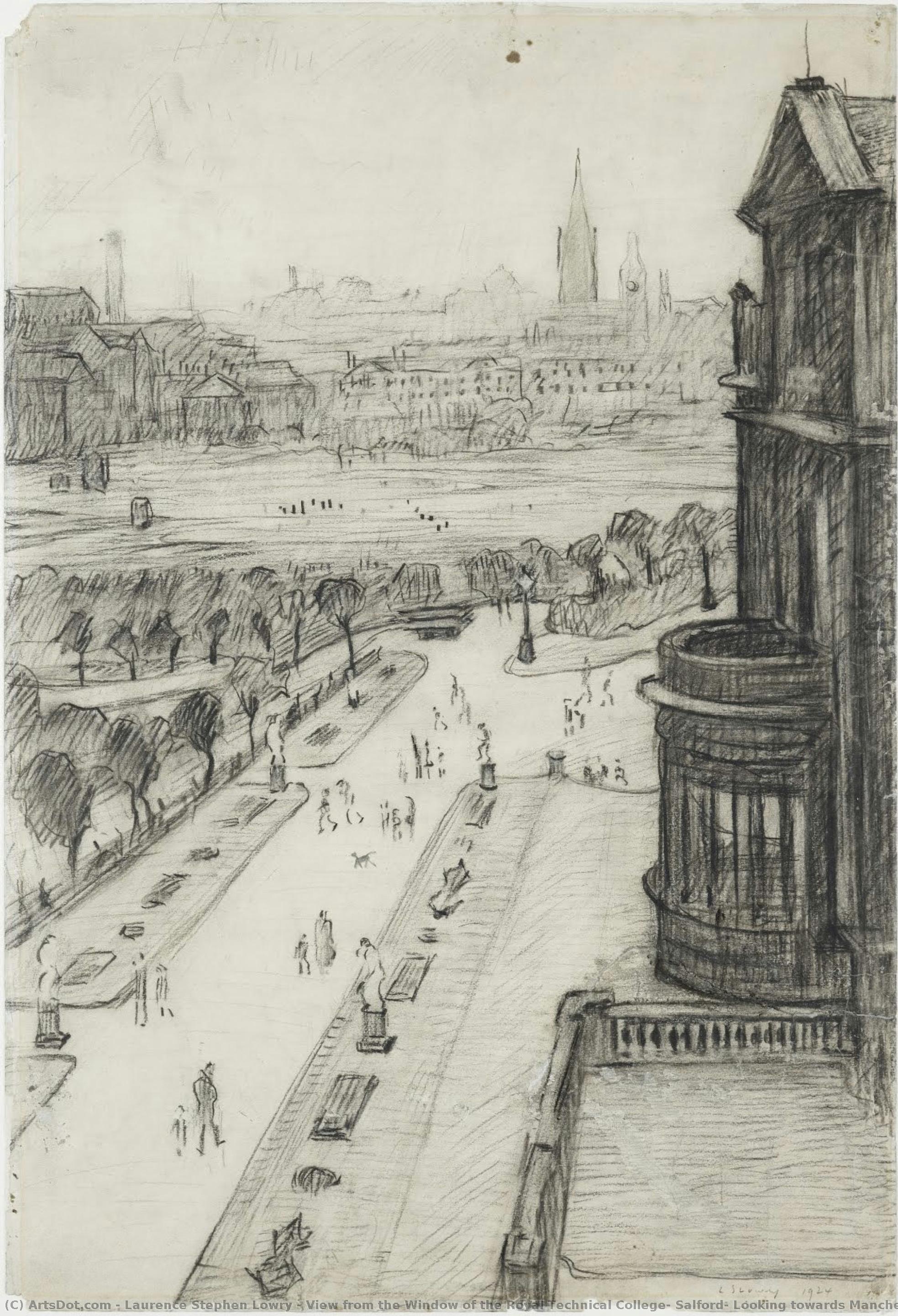 View From The Window Of The Royal Technical College, Salford, Looking Towards Manchester — Laurence Stephen Lowry