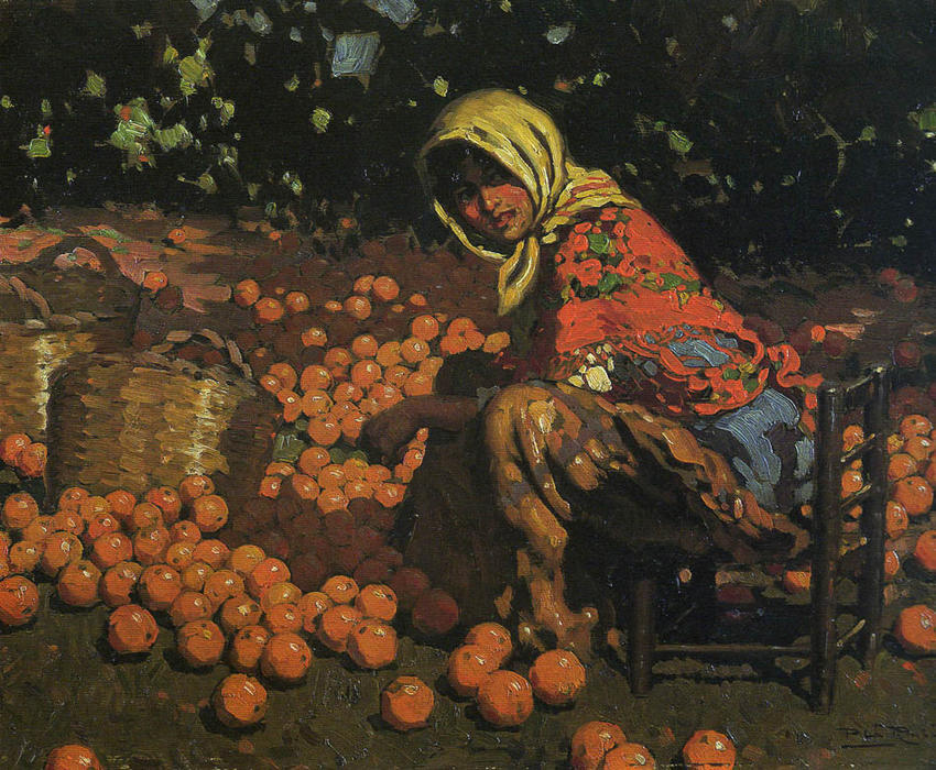 Recogiendo Naranjas — Alberto Pla Y Rubio