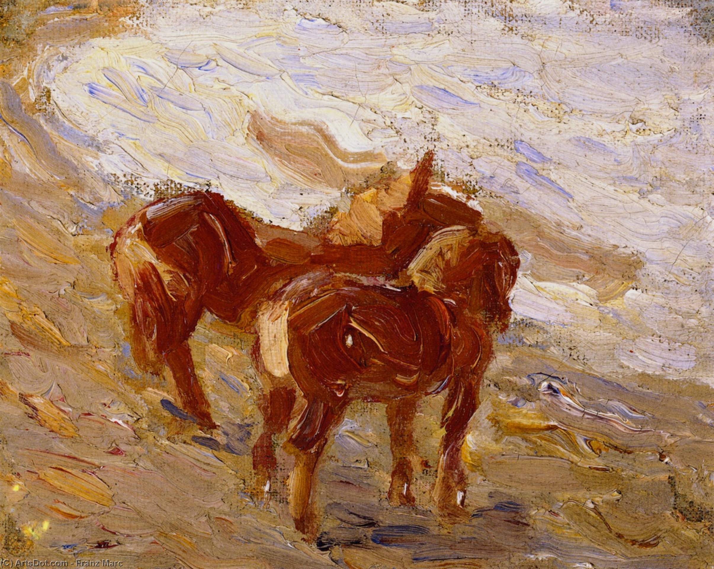 Horses By The Sea — Franz Marc