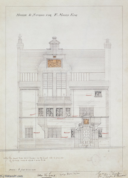Working Drawing For House And Studio — Эдуард Уильям Годвин