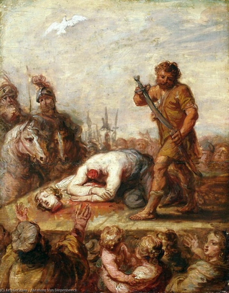 Sketch For A Decapitation Of A Saint Woman — Abraham Van Diepenbeeck