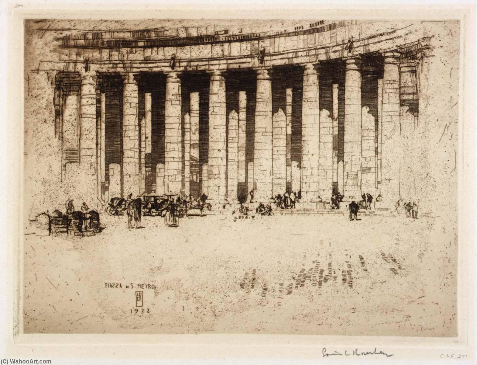 Colonade Of St. Peter's, Rome — Louis C Rosenberg