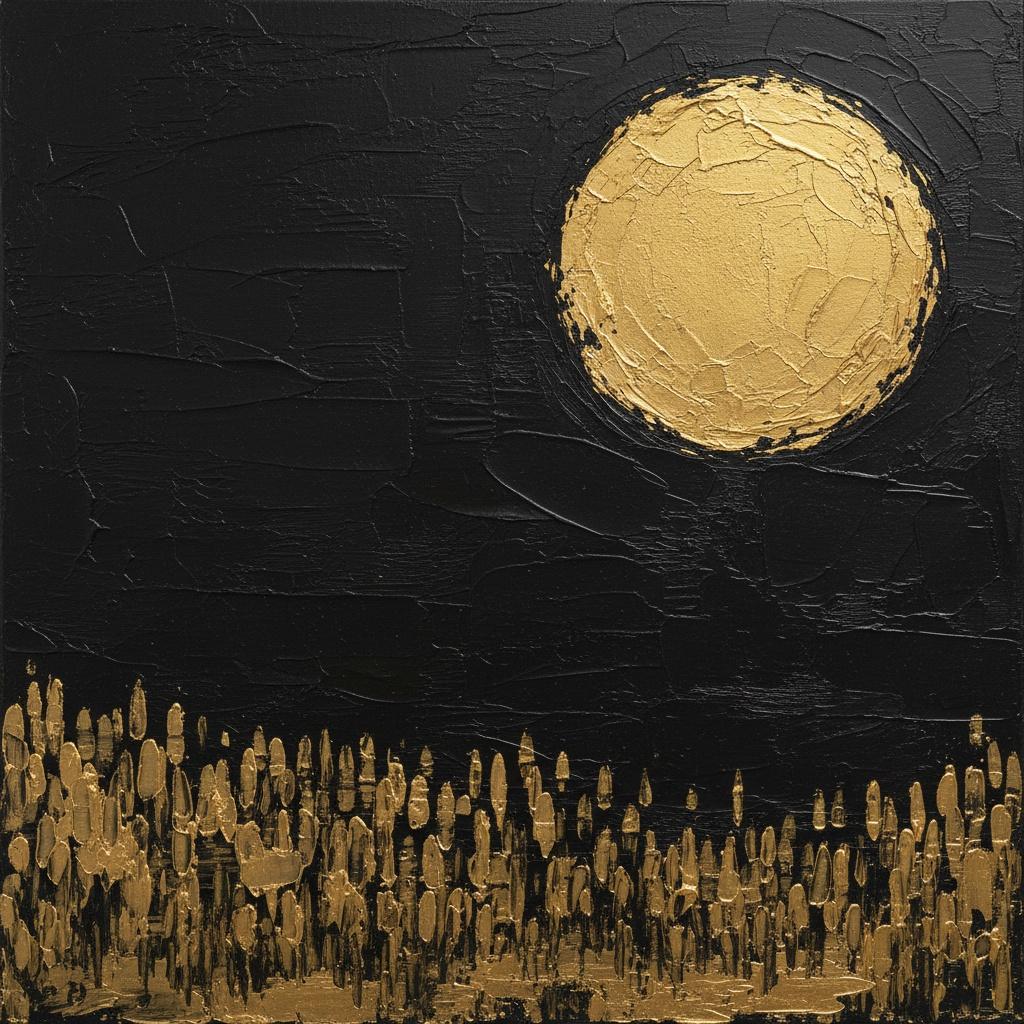 Celestial Gilded Radiance Suspended Within The Infinite Silence Of Obsidian Shadows — Christian Noiret
