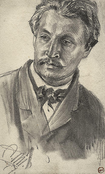 Bust-length Portrait Of A Man — Adolph Von Menzel