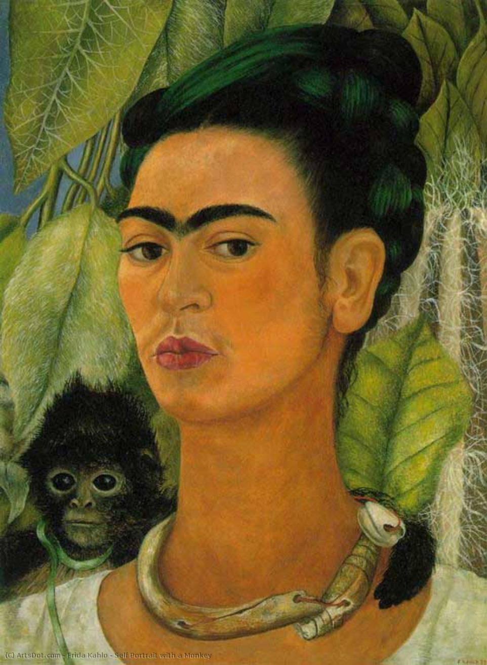 Selbstporträt Mit Einem Affen — Frida Kahlo