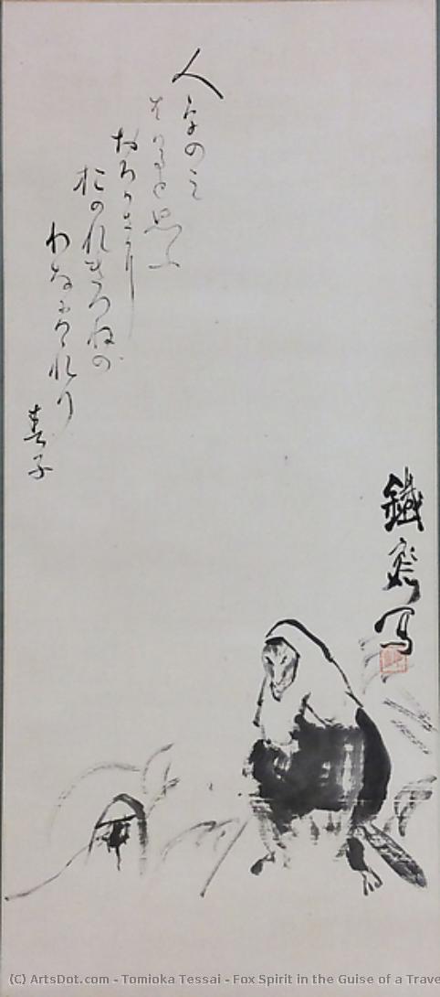 Fox Spirit In The Guise Of A Traveling Monk (hakuzosu) — Tomioka Tessai