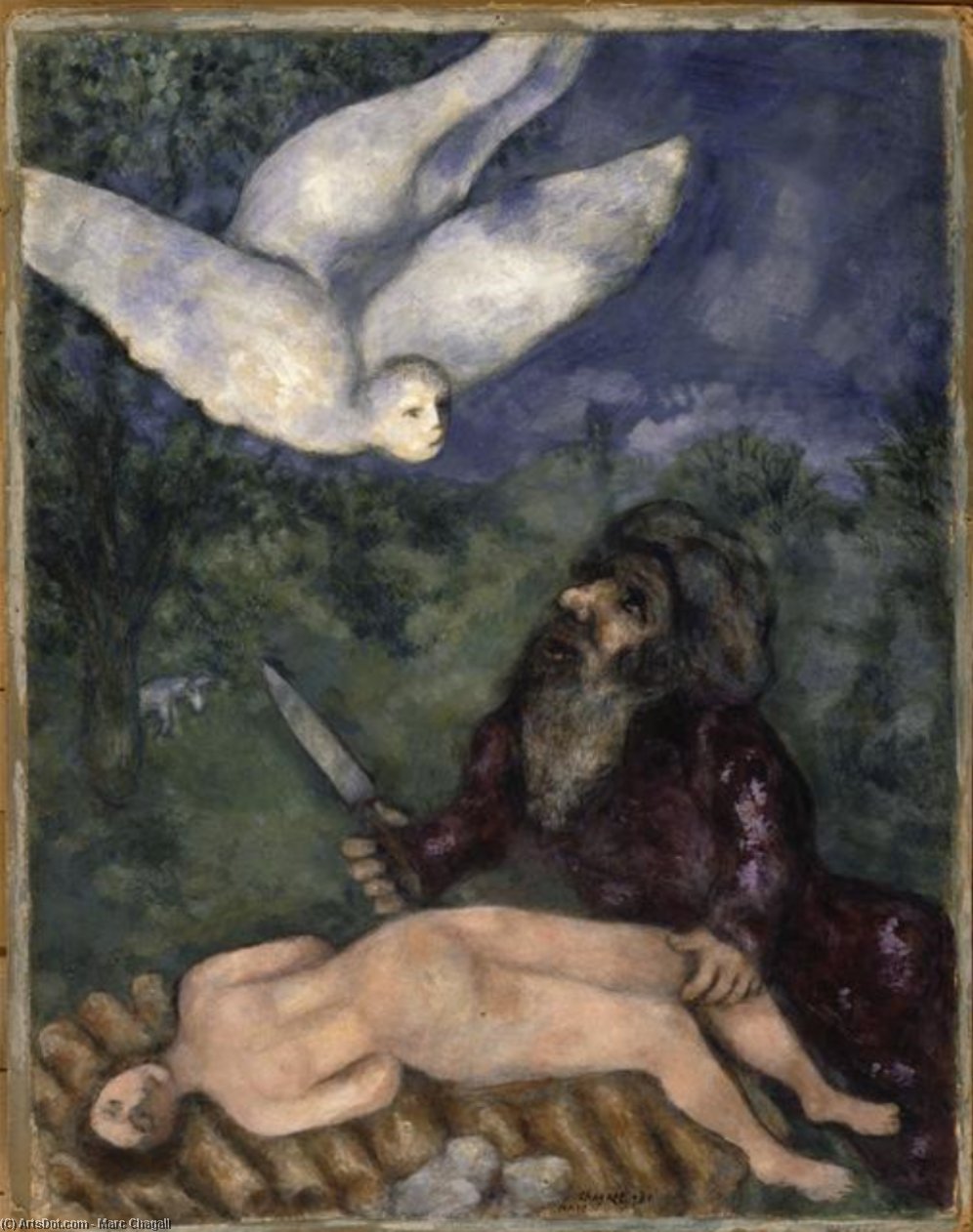 Abraham Está A Punto De Sacrificar A Su Hijo — Marc Chagall
