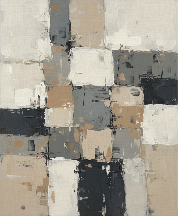 Silent Echoes In Neutral Strata: A Singular Study Of Deconstructed Geometric Forms — David Moreau