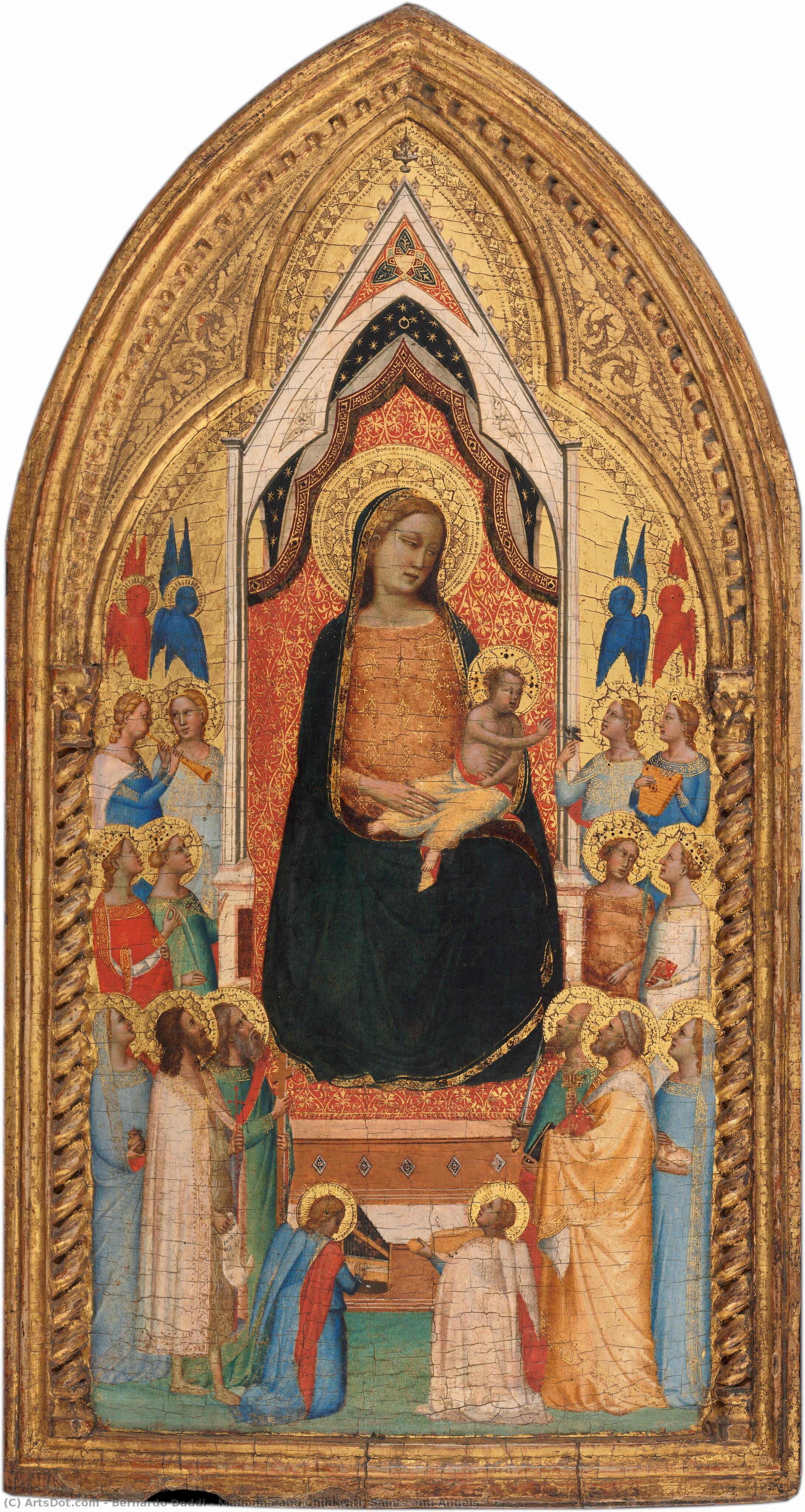 Madonna And Child With Saints And Angels — Bernardo Daddi