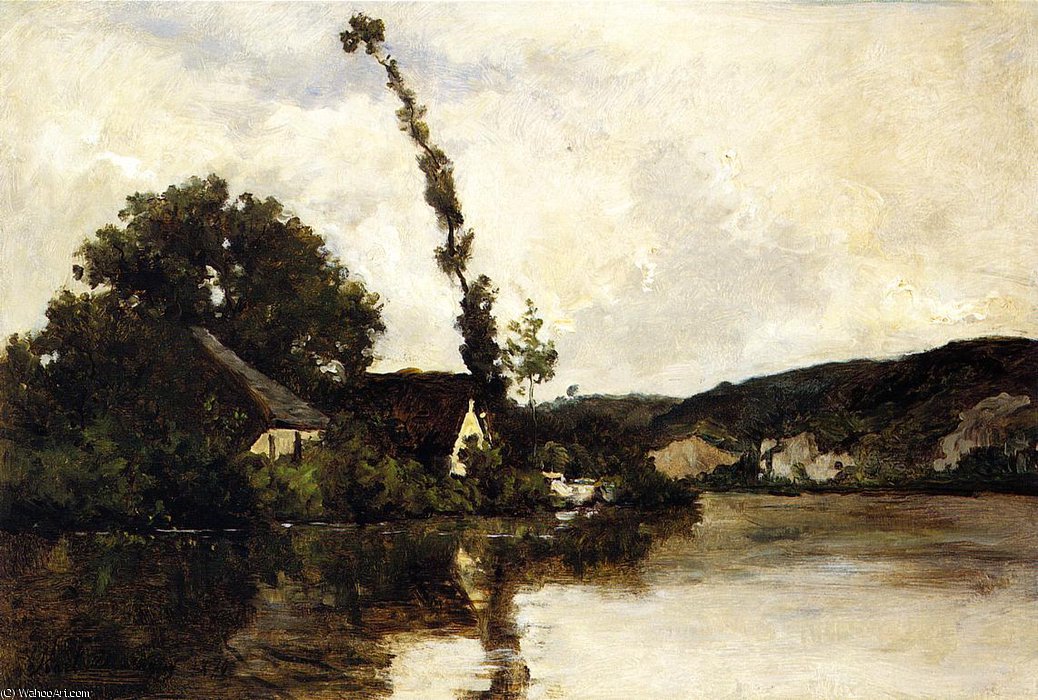 River Landscape — Karl Pierre Daubigny