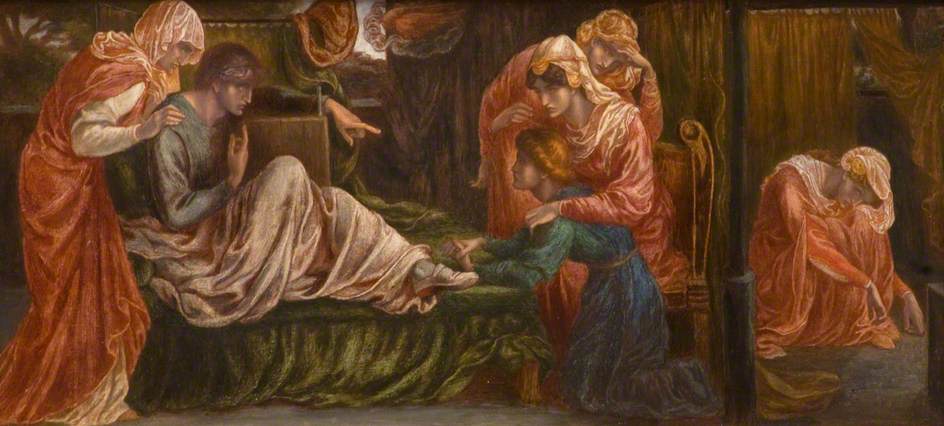 Dante's Dream On The Day Of The Death Of Beatrice (predella, Right Panel) — Dante Gabriel Rossetti