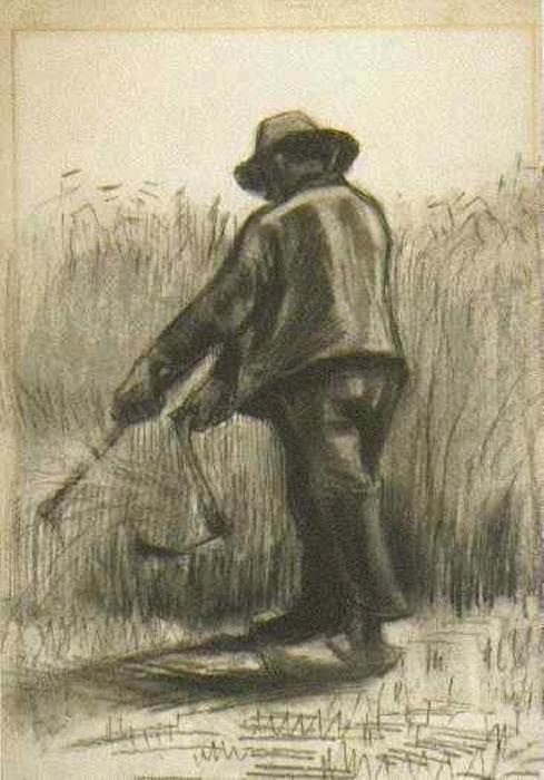Peasant With Sickle, Seen From The Back — Vincent Willem Van Gogh