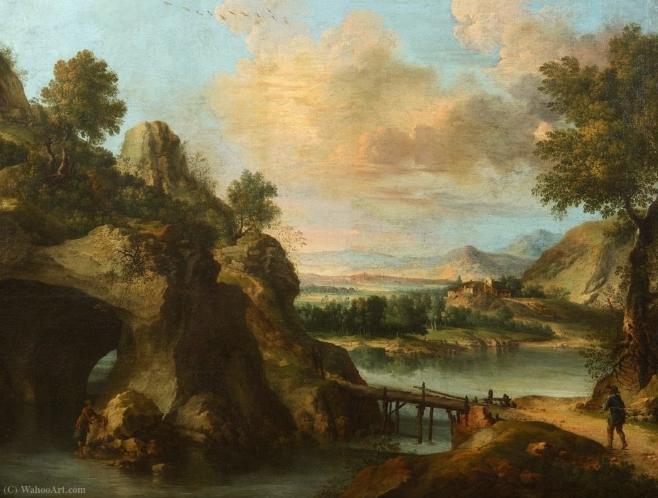 Mountain Landscape With Figures (detail) — Francesco Mochi