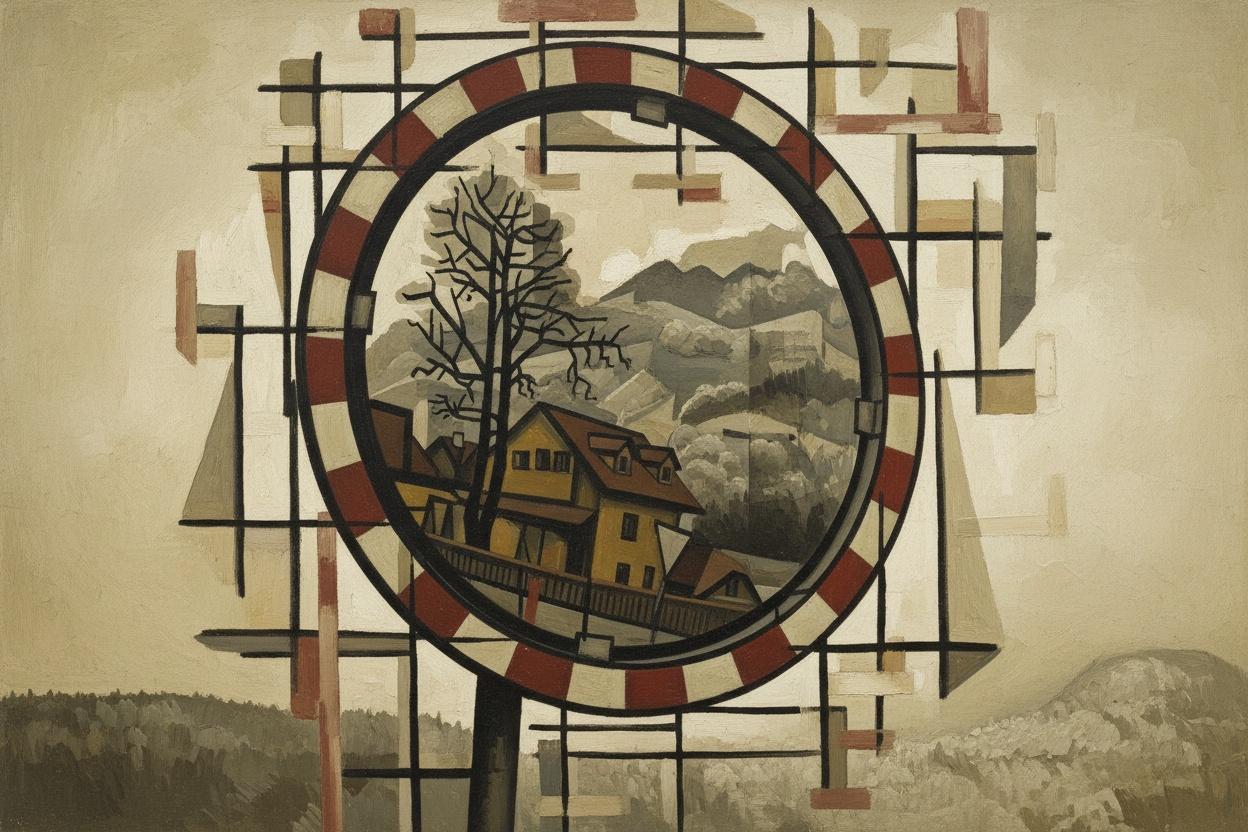 Fragmented Horizon: An Analytic Study In Ochre And Structure — Jacques Villedieu