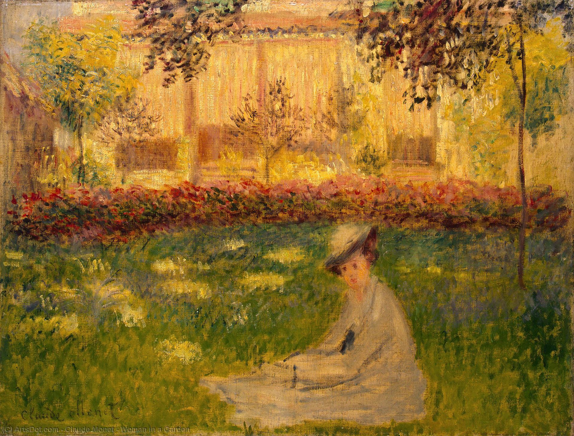 Woman In A Garden — Claude Monet