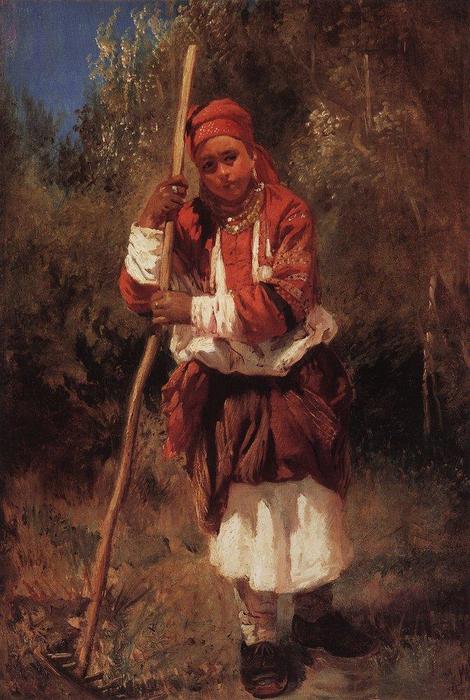 Woman With Rake — Konstantin Yegorovich Makovsky