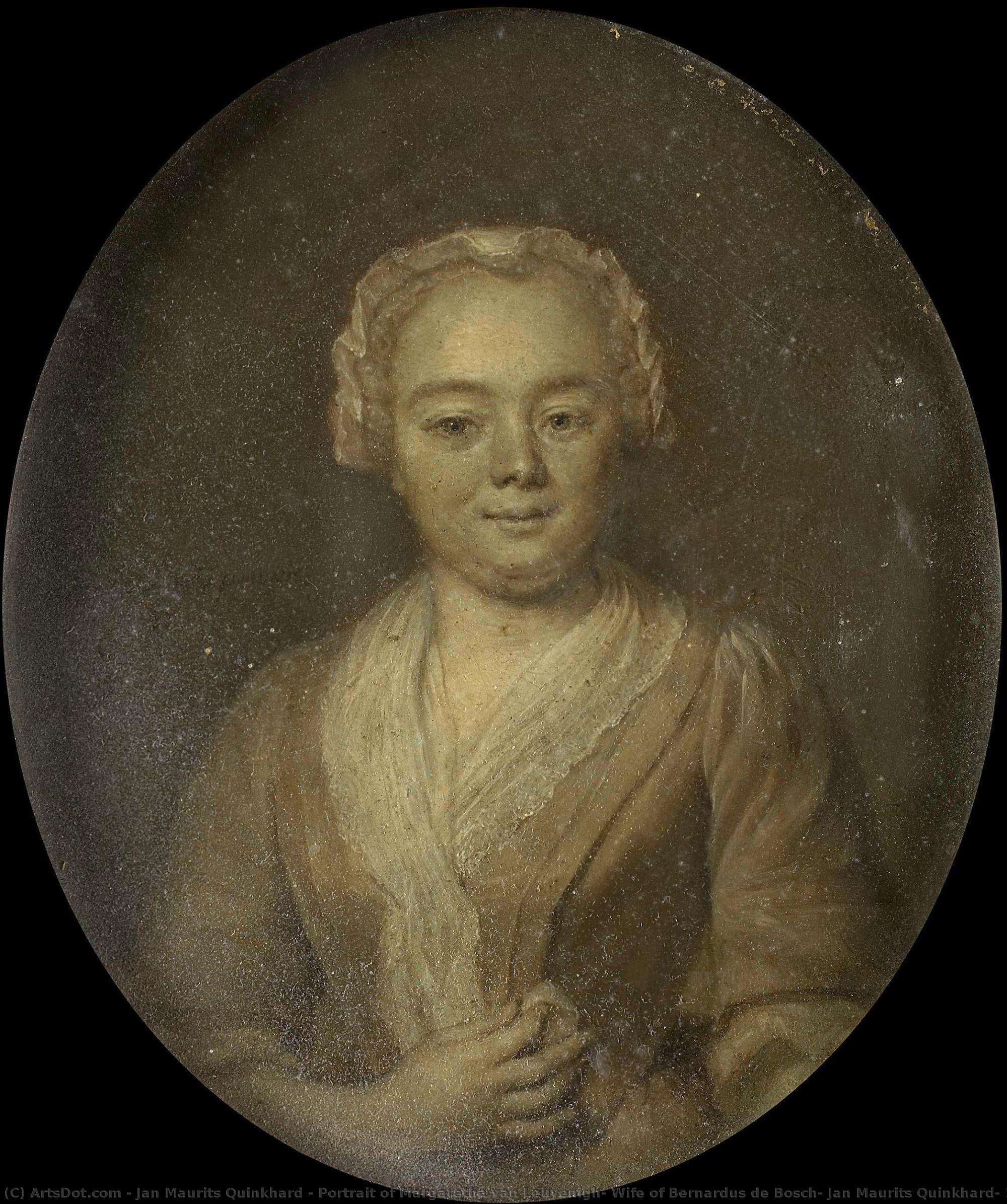 Portrait Of Margaretha Van Leuvenigh, Wife Of Bernardus De Bosch, Jan Maurits Quinkhard, 1743 — Jan Maurits Quinkhard