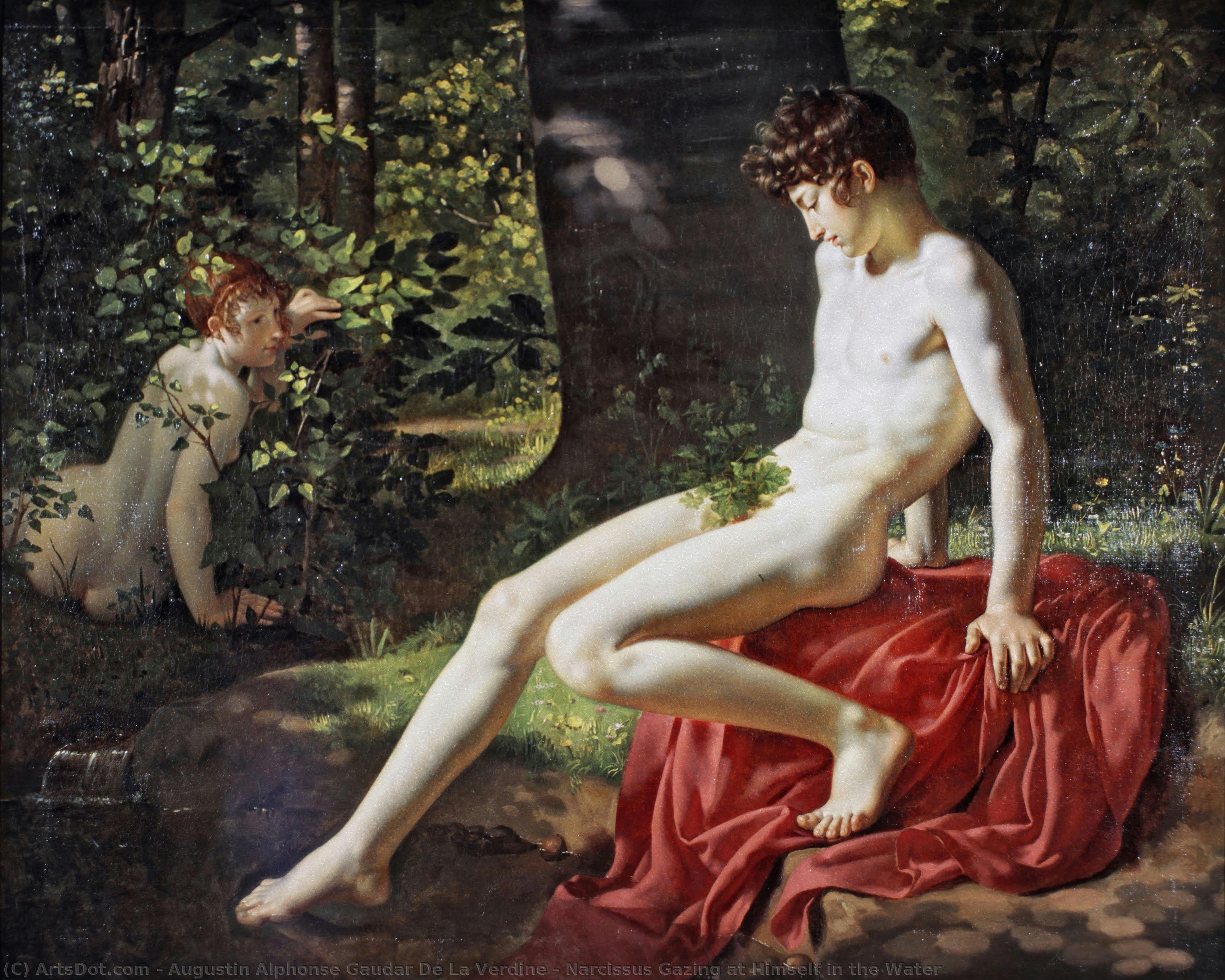 Narcissus Gazing At Himself In The Water — Augustin Alphonse Gaudar De La Verdine