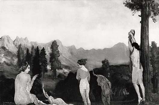 Hills Of The Sierras, (painting) — Arthur B. Davies