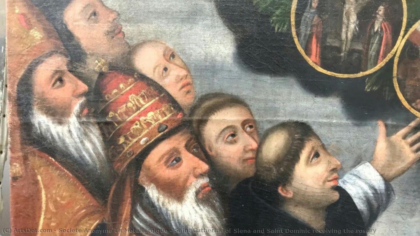 Saint Catherine Of Siena And Saint Dominic Receiving The Rosary — Societe Anonyme La Metallurgique