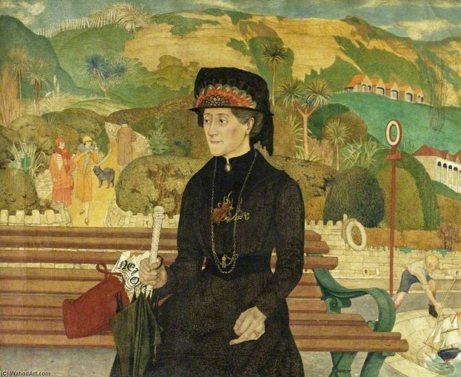 Miss Chaseley On The Undercliff — Maxwell Ashby Armfield