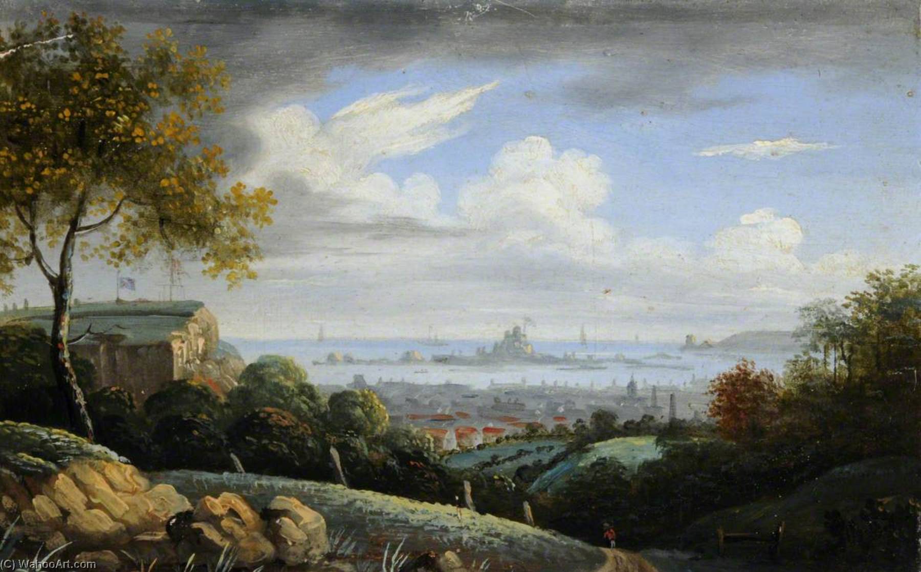 View Of Fort Regent Overlooking Elizabeth Castle — John Tobias Young