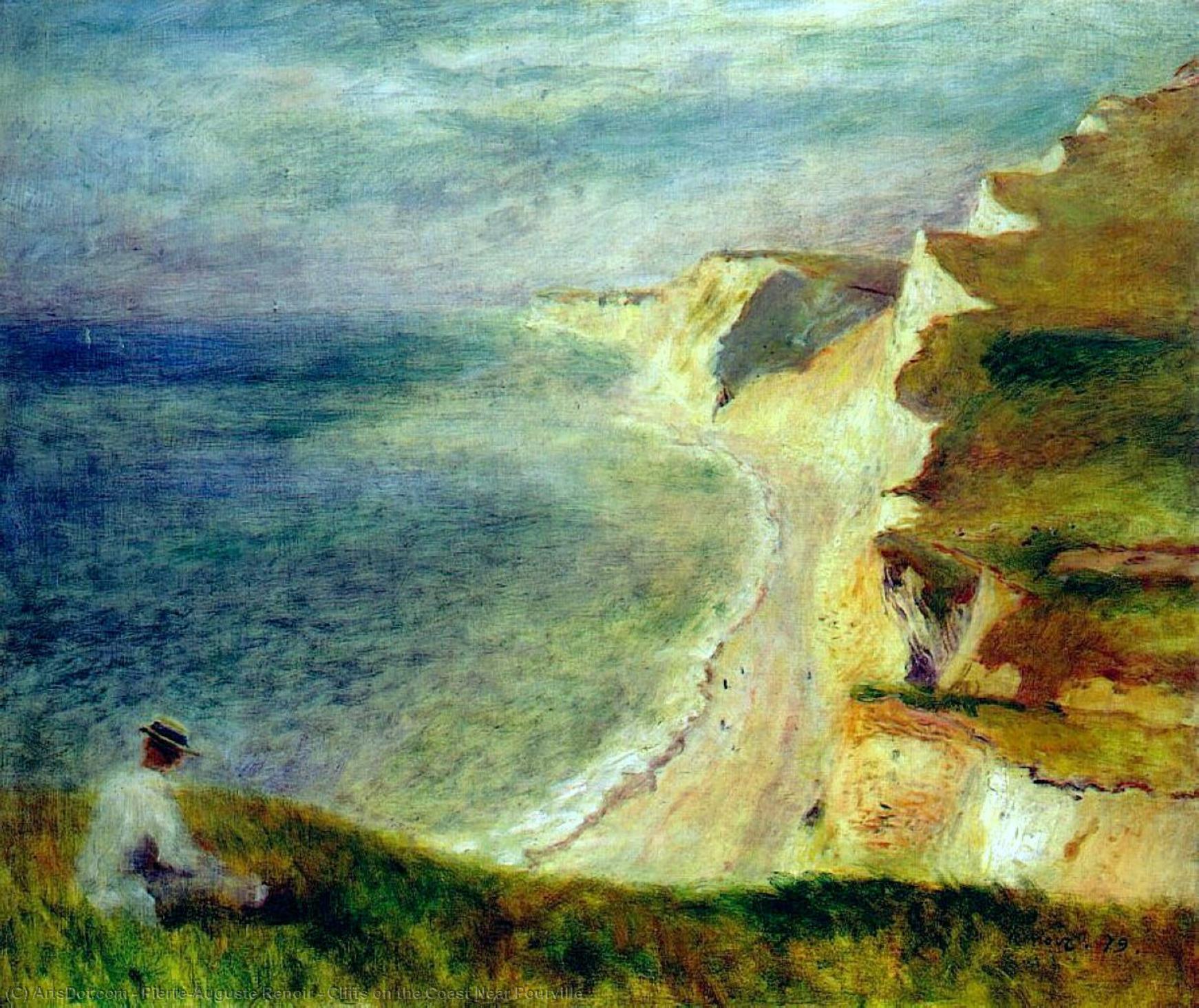 Klippen An Der Küste Bei Pourville — Pierre-auguste Renoir