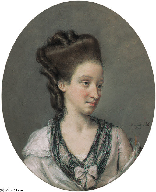 Portrait Of Mrs Playford, Bust-length — Hugh Douglas Hamilton