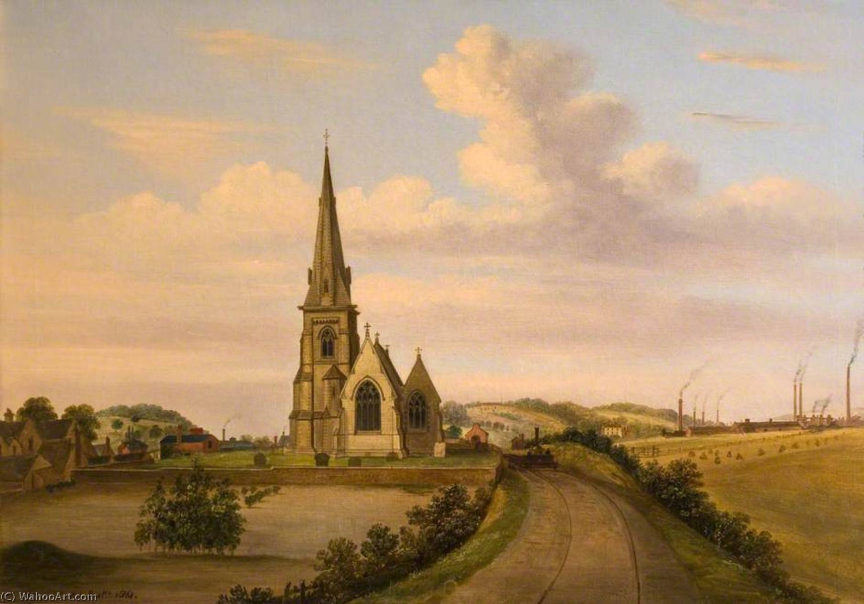 Looking West Of St Luke's Church, Silverdale — Henry Lark I Pratt