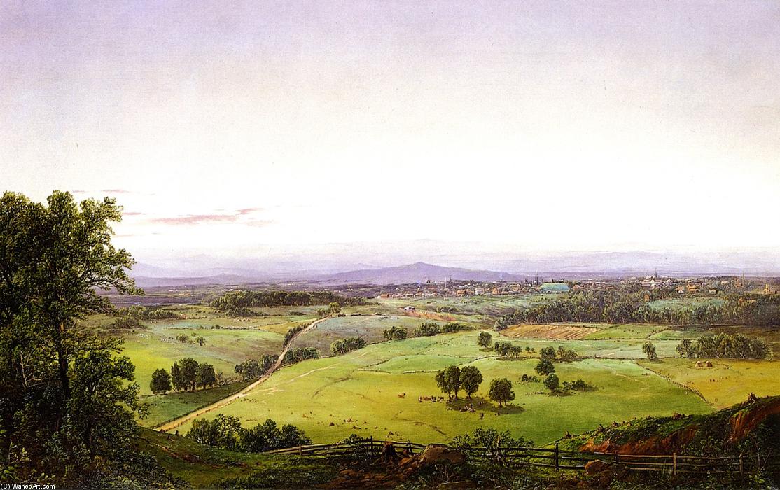 View Of A Valley Town — William Louis Sonntag
