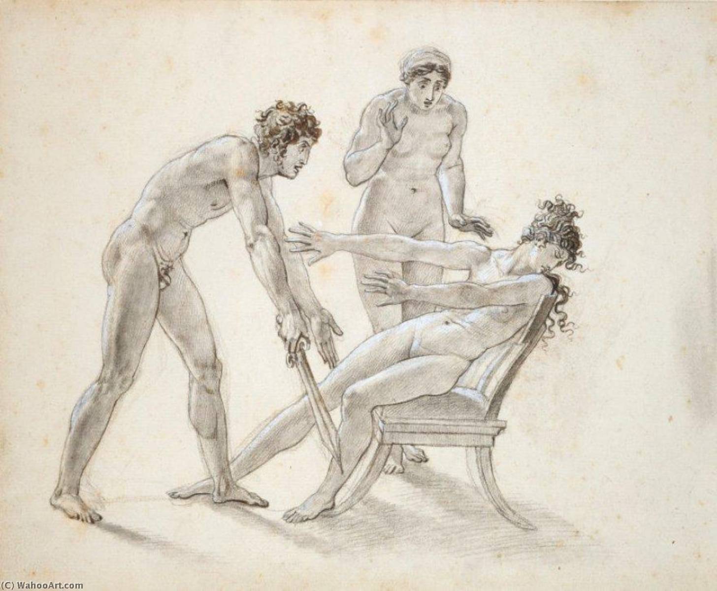 Hermione Rejecting Orestes — Anne-louis Girodet