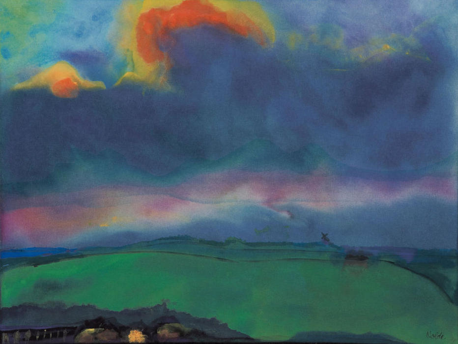 Marsh Landscape. Evening — Emile Nolde