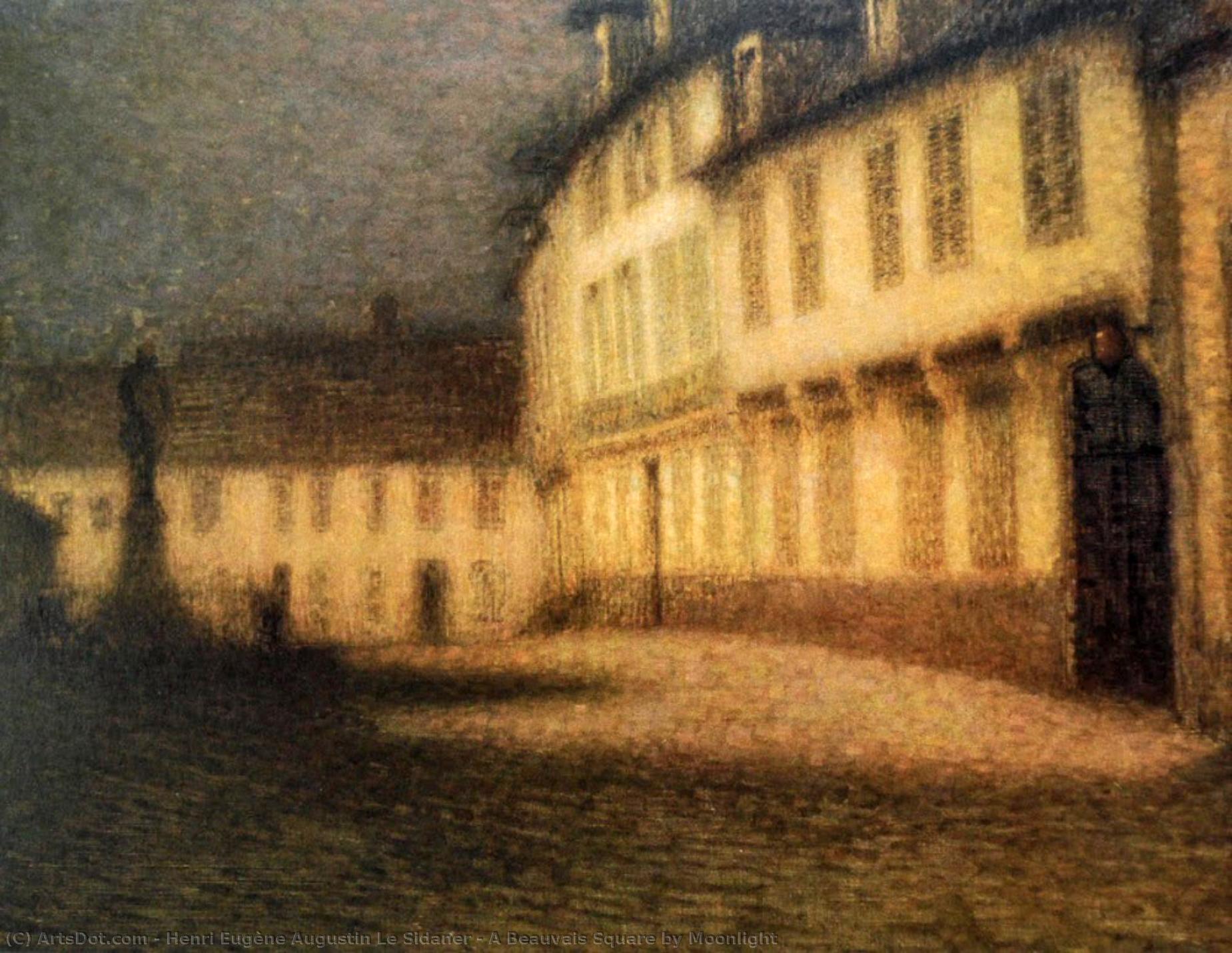 A Beauvais Square By Moonlight — Henri Le Sidaner