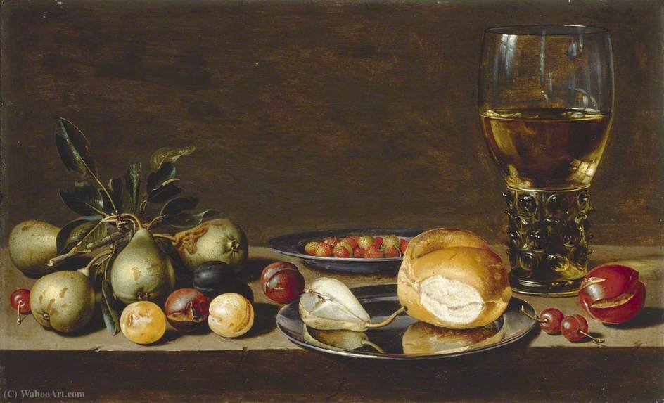 Still Life Fruit, Bread And A Goblet On A Table — Floris Gerritsz Van Schooten (floris Verschoten)